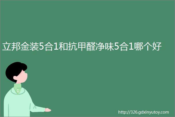 立邦金装5合1和抗甲醛净味5合1哪个好