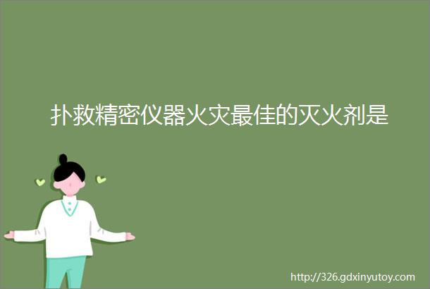 扑救精密仪器火灾最佳的灭火剂是