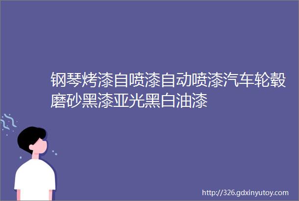 钢琴烤漆自喷漆自动喷漆汽车轮毂磨砂黑漆亚光黑白油漆