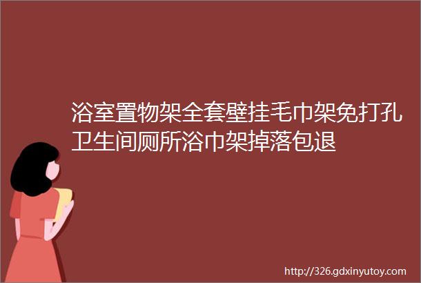 浴室置物架全套壁挂毛巾架免打孔卫生间厕所浴巾架掉落包退