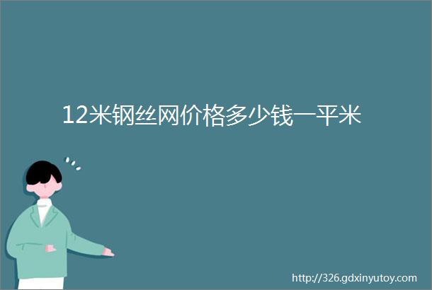 12米钢丝网价格多少钱一平米